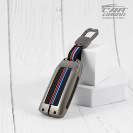 Metal Silicon Key Case for Audi A3 | A4 | A5 | Q3 | Q7 | Q5 | Q8 (3 Button Smart Key)