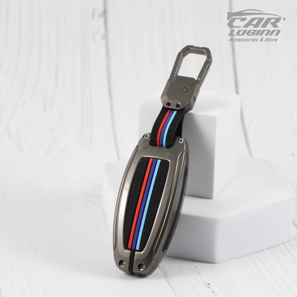 Metal Silicon Key Case for AUDI 3 Button Smart Key