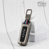 Metal Silicon Car Key Case for MG HECTOR 3 Button Smart Key