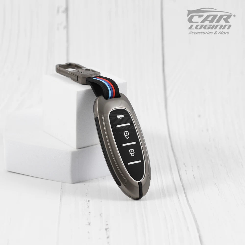 Metal Silicon Car Key Case for Nissan Sunny | Terrano | Magnite Smart Key