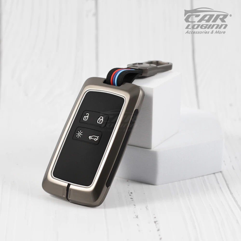 Metal Silicon Car Key Shell for Renault Triber | Kiger | New Kwid Smart Key