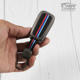 Metal Silicon Car Key Case for Hyundai Old Verna | Old Elentra | Old i20 | Old i10 (3 Button Flip Key)
