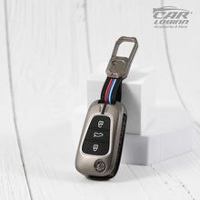 Load image into Gallery viewer, Metal Silicon Car Key Case for Hyundai Old 3 Button Flip Key