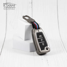 Metal Silicon Car Key Case for Hyundai New i20 2023 | Verna 2020-21 | Old Verna Flip Key