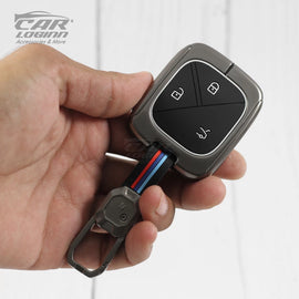 Metal Silicon Car Key Case for MG COMET EV Electric 3 Button Smart Key