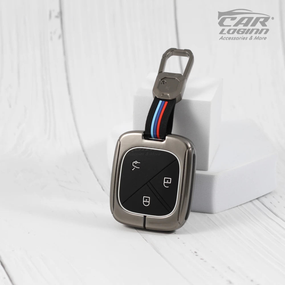 Metal Silicon Car Key Case for MG COMET EV Electric 3 Button Smart Key