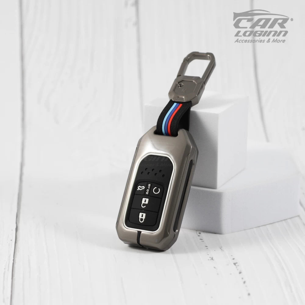 Metal Silicon Key case for Honda 3 Button Smart Key