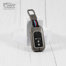 Metal Silicon Key case for Honda Civic | New Amaze | New Honda city 3 Button Smart Key