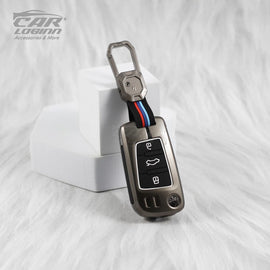Metal Silicon Key Case for  Audi A3 | A6 | Q3 | Q5 | Q7 (3 Button Flip Key)