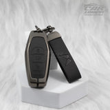 Metal Leather Key Case for Mahindra XUV - 500 Smart Key