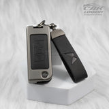 Metal Leather Key Case for Mahindra XUV 500 Flip Key