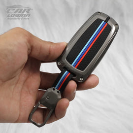 Metal Silicon Car Key Case for Ford Ecosport | Endeavour | Freestyle | Figo aspire (2 button Smart Key)