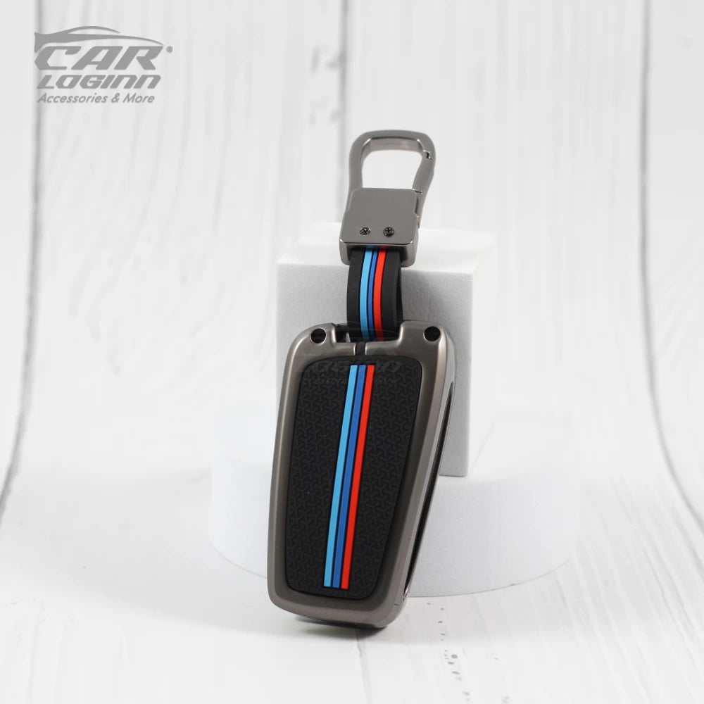 Metal Silicon Car Key Case Fit for Toyota Innova Crysta | Corolla Altis Flip Key