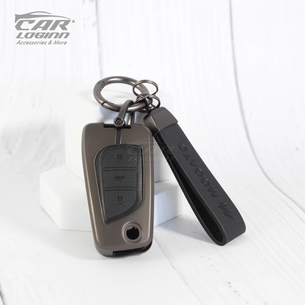 Metal Leather Car Key Case Fit for Toyota Innova Crysta | Corolla Alti ...
