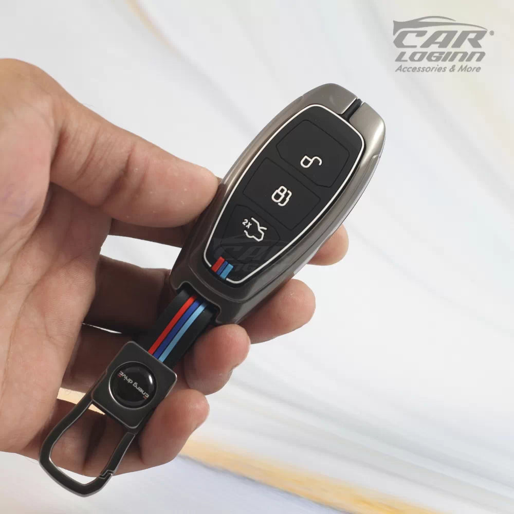 Metal Silicon Car Keycover for Ford 3 Button Smart Key