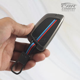 Metal Silicon Key case for BMW GT-Series | X-Series | M-Series | 3-Series | 5-Series | 7-Series (3 Button Smart Key)