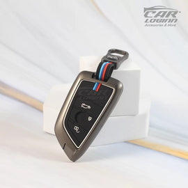 Metal Silicon Key case for BMW GT-Series | X-Series | M-Series | 3-Series | 5-Series | 7-Series 3 Button Smart Key