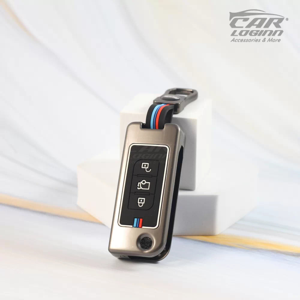 Metal Silicon Key Case for Mahindra XUV 500 Flip Key