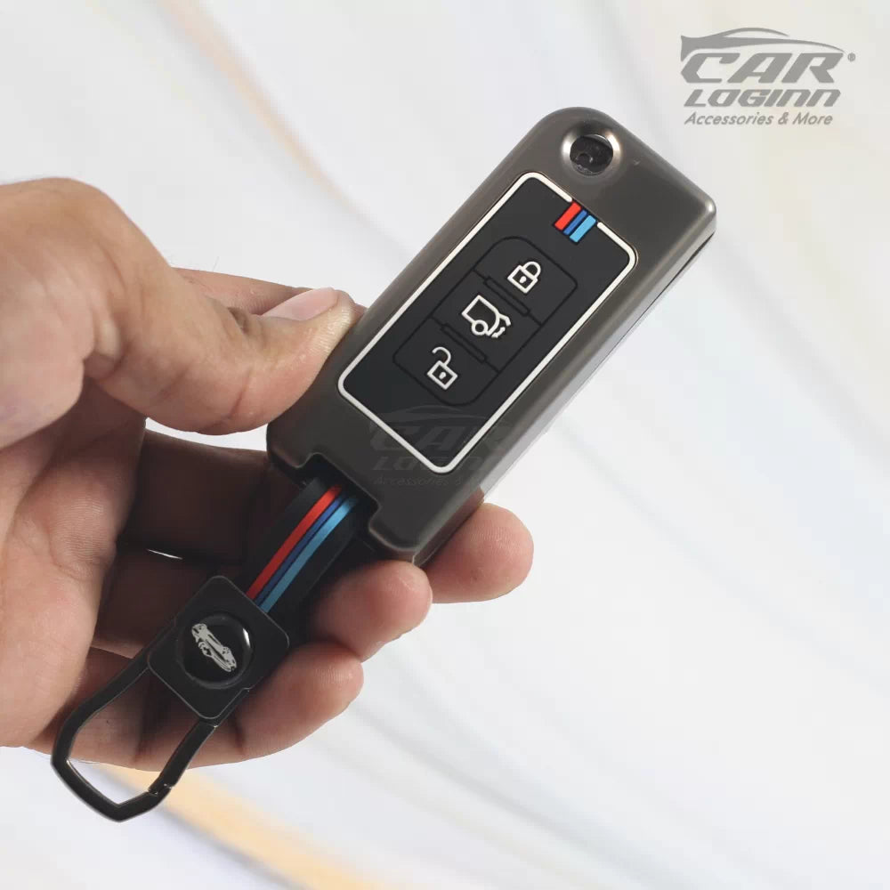 Metal Silicon Key Case for Mahindra XUV 500 Flip Key