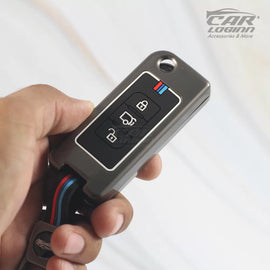 Metal Silicon Key Case for Mahindra XUV 500 Flip Key