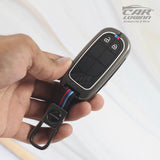 Metal Silicon Key case for Jeep Compass 2 Button Smart Key