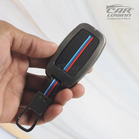 Metal Silicon Key case for KIA Carens | Carnival | Seltos | Sonet (4 Button Smart Key)