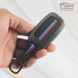 Metal Silicon Key case for KIA Carens | Carnival | Seltos | Sonet Smart Key (4 Button Smart Key)