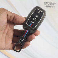 Load image into Gallery viewer, Metal Silicon Key case for KIA Carens | Carnival | Seltos | Sonet (4 Button Smart Key)