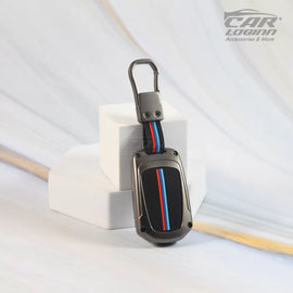 Metal Silicon Key Cover Fit for Tata Indica Vista | Indigo Manza (2 button remote key)