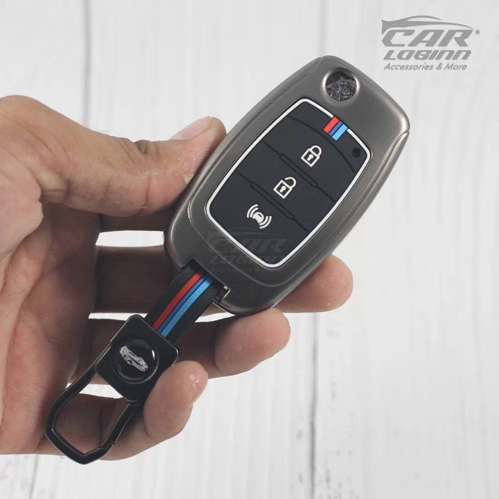 Metal Silicon Key Case fit for Mahindra XUV-300 Flip Key