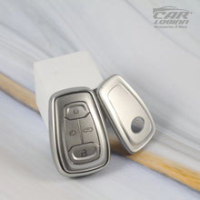 Load image into Gallery viewer, SILVER TPU Car Key Case Fit for Tata 4 Button Smart Key