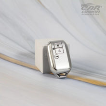 Load image into Gallery viewer, SILVER TPU Car Key Cover Fit for Maruti Suzuki 3 Button Smart Key