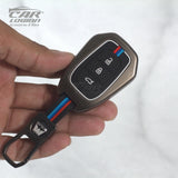 Metal Silicon Car Key Case for Renault KWID | Kiger | Duster | Datsun REDI-GO Plus - 3 Button