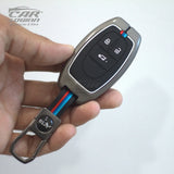 Metal Silicon Car Key Case Fit for MG Gloster - 3 Button Smart Key