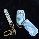 MARBLE TPU Car Key Cover Fit for Toyota Fortuner | Fortuner Legender | Innova Hycross | Innova Crysta Smart Key (3 Button)