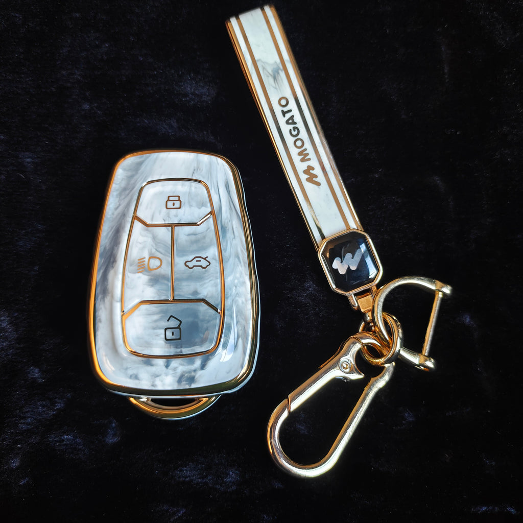MARBLE TPU Car Key Cover Fit for Tata Altroz | Punch | Harrier | New Safari | Bolt | Tiago | Tigor | Gravitas | Nexon Smart Key