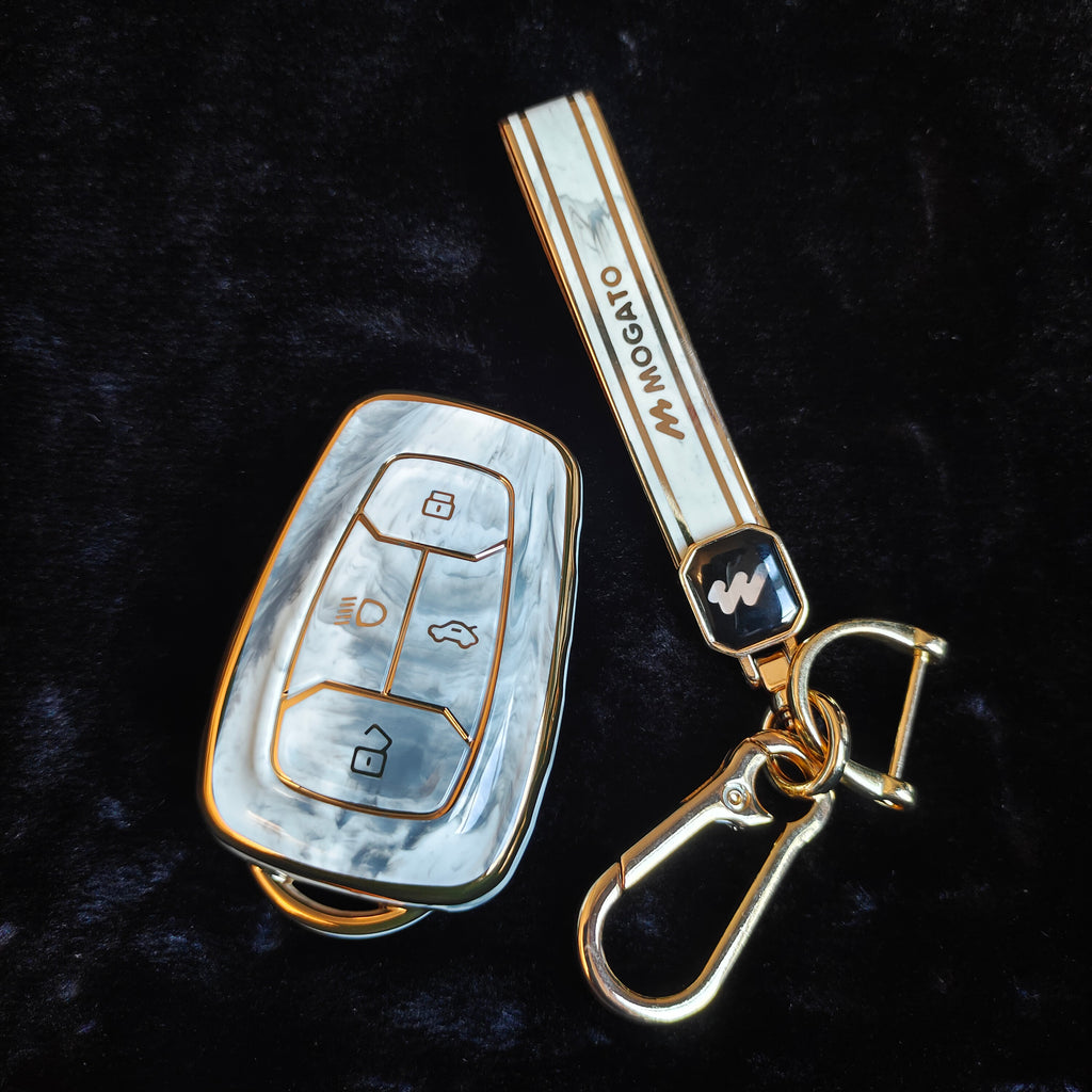 MARBLE TPU Car Key Cover Fit for Tata Altroz | Punch | Harrier | New Safari | Bolt | Tiago | Tigor | Gravitas | Nexon Smart Key