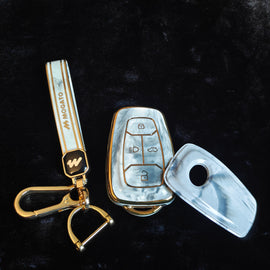 MARBLE TPU Car Key Cover Fit for Tata Altroz | Punch | Harrier | New Safari | Bolt | Tiago | Tigor | Gravitas | Nexon Smart Key