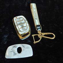 Load image into Gallery viewer, MARBLE TPU Car Key Cover Fit for Hyundai Tucson | New i20 | New Creta SX | New Venue SX | Elantra 4 Button Smart Key