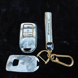 MARBLE TPU Car Key Cover Fit for New Honda Civic | New Amaze | New Honda City Smart Key
