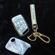 Load image into Gallery viewer, MARBLE TPU Car Key Cover Fit for Skoda Slavia | Kushaq | Superb | Kodiaq | Volkswagen Tiguan | Virtus | New Vento | New Polo Smart Key