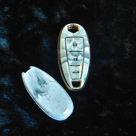 MARBLE TPU Car Key Cover Fit for Maruti Suzuki Baleno | Vitara Brezza | S-Cross | Ciaz Smart Key