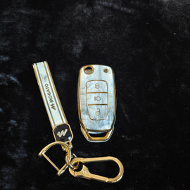 MARBLE TPU Car Key Cover Fit for Tata Punch | Harrier | Tigor | Bolt| Nexon | Hexa | Zest | Tiago Flip Key