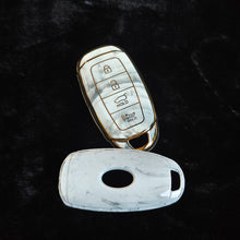 Load image into Gallery viewer, MARBLE TPU Car Key Cover Fit for Hyundai New Verna 2022 | Verna-2020 4 Button Smart Key