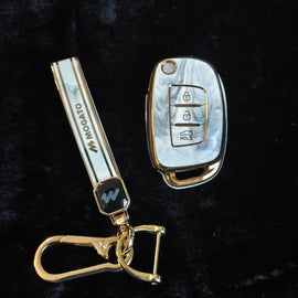 MARBLE TPU Car Key Cover Fit for Hyundai Venue | Exter | Creta | Aura | i10 Grand Nios | Xcent | i20 Flip Key