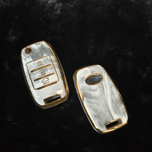 Load image into Gallery viewer, MARBLE TPU Car Key Cover Fit for KIA Seltos | KIA Sonet | Kia Carens (3 Button Flip Key)