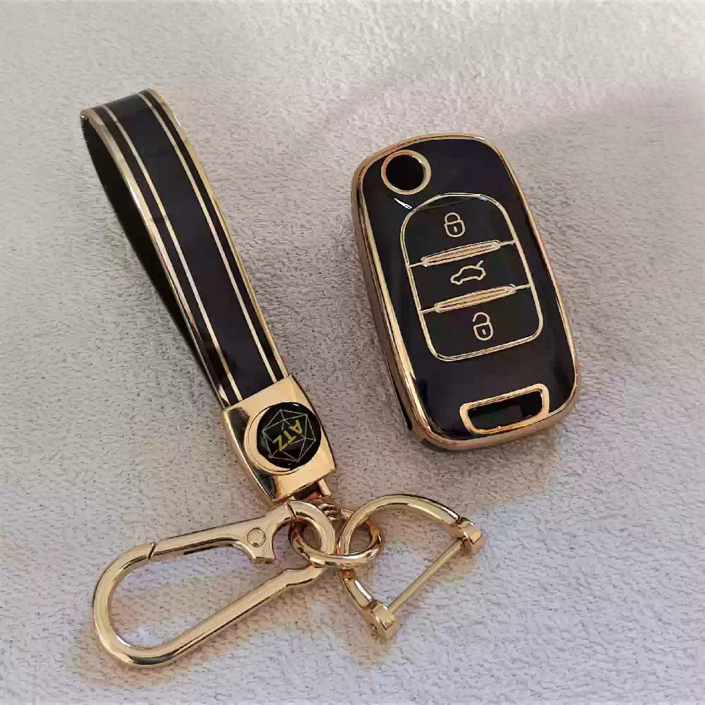 TPU Car Key Cover Fit for MG Hector 3 button flip key