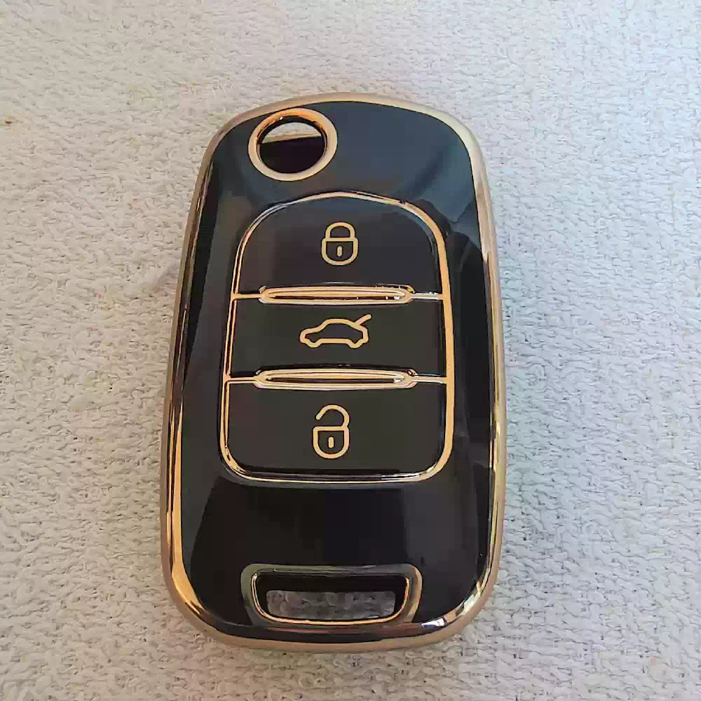 TPU Car Key Cover Fit for MG Hector 3 button flip key