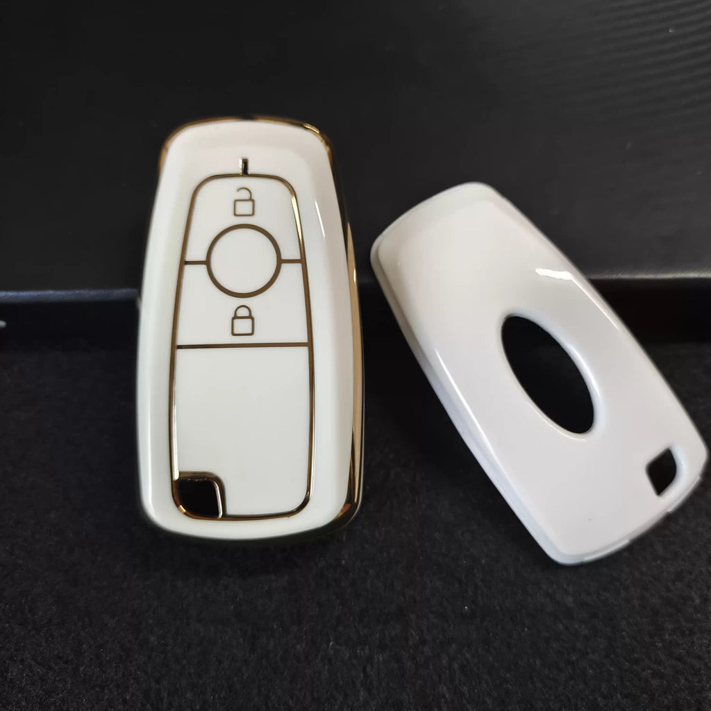 TPU Car Key Cover Fit for Ford Ecosport | Endeavour | Freestyle | Aspire | Figo (2 button smart key)