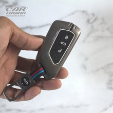 Load image into Gallery viewer, Metal Silicon Car Key Cover Fit for Skoda Octavia | Volkswagen Virtus 3 Button Smart Key